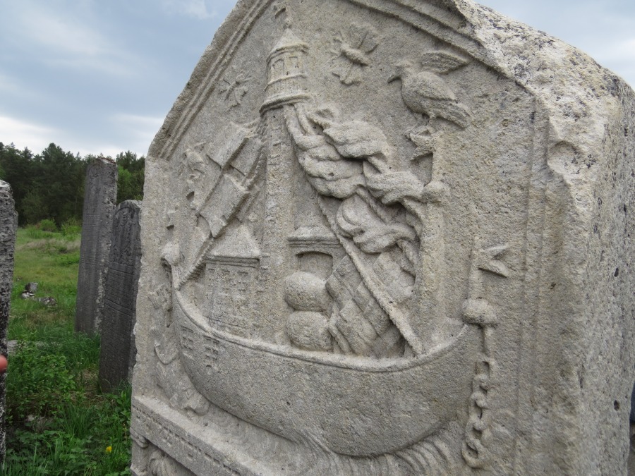 Ukraine trip: Jewish tombstone