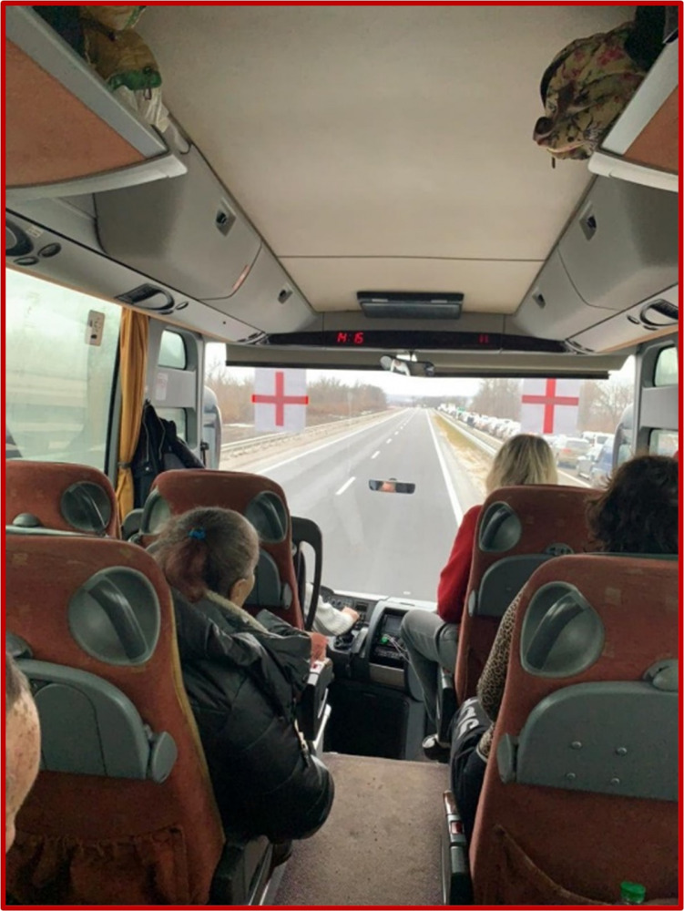 Evacuation buses
